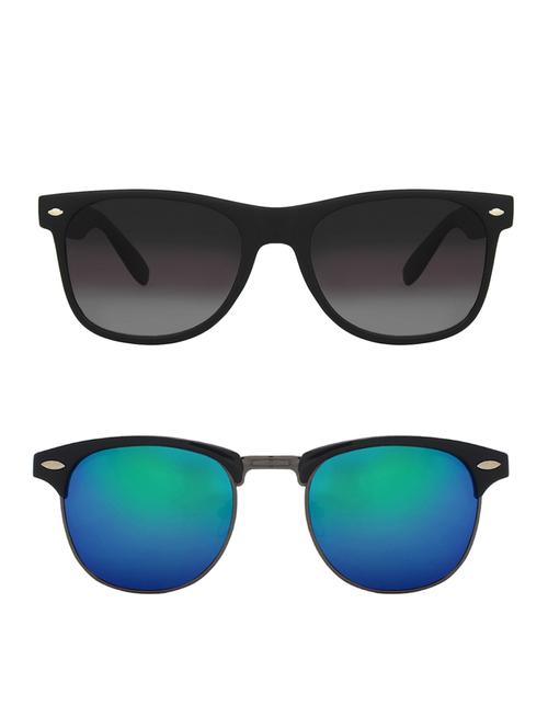 zyaden combo of two sunglasses wayfarer & clubmaster-combo-2197 - 15042406 - Very Small Image - 1