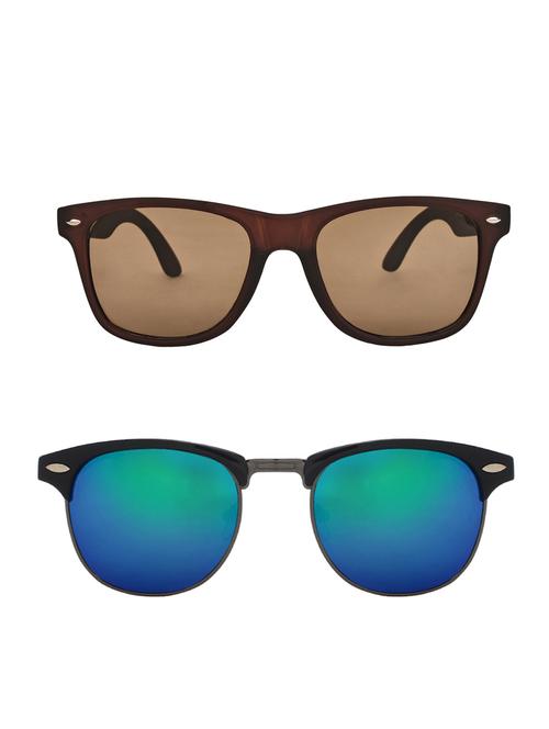 zyaden combo of two sunglasses wayfarer & clubmaster-combo-2201 - 15042410 - Very Small Image - 1