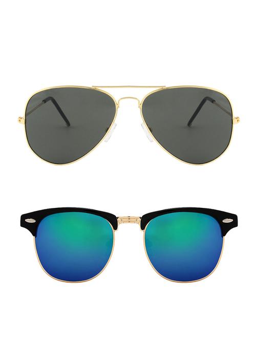 zyaden combo of two sunglasses aviator & clubmaster-combo-2157 - 15042429 - Very Small Image - 1