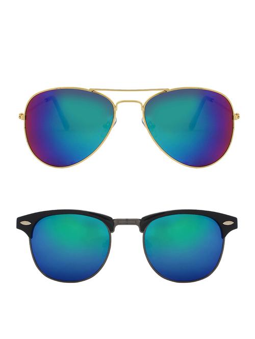 zyaden combo of two sunglasses aviator & clubmaster-combo-2180 - 15042436 - Very Small Image - 1