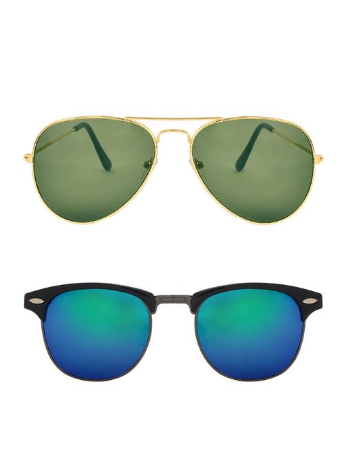 zyaden combo of two sunglasses aviator & clubmaster-combo-2188 - 15042439 - Very Small Image - 1