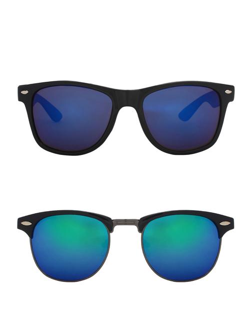 zyaden combo of two sunglasses wayfarer & clubmaster-combo-2205 - 15042442 - Very Small Image - 1