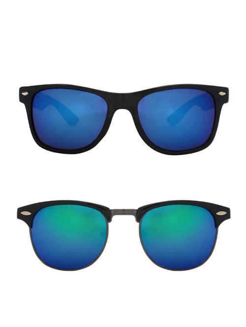 zyaden combo of two sunglasses wayfarer & clubmaster-combo-2207 - 15042444 - Very Small Image - 1