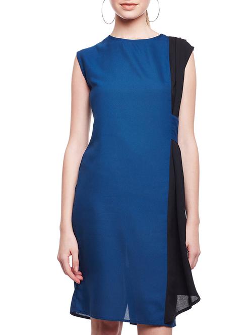 navy blue solid sheath dress - 15042591 - Very Small Image - 1