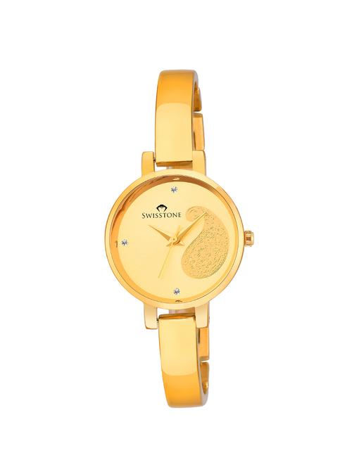 swisstone jewels070-gold bracelet wrist watch for women - 15042662 - Very Small Image - 1