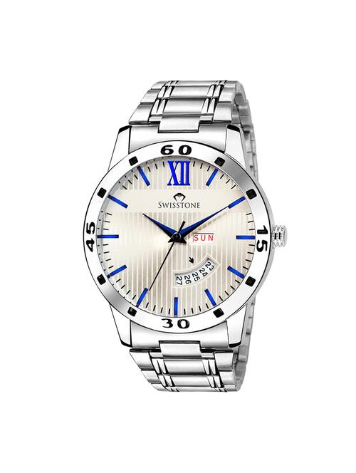 swisstone sw-wt075slv-ch stainless steel chain wrist watch for men - 15042697 - Very Small Image - 1