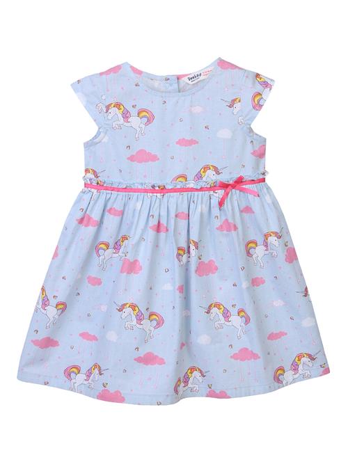 bow patch gather detailed frock - 15042710 - Very Small Image - 1