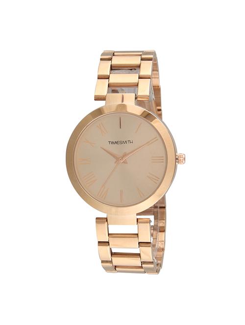 timesmith analog gold dial gold stainless steel watc - 15044237 - Very Small Image - 1