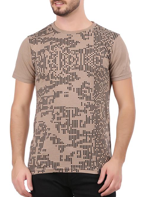 brown front print t-shirt - 15046236 - Very Small Image - 1