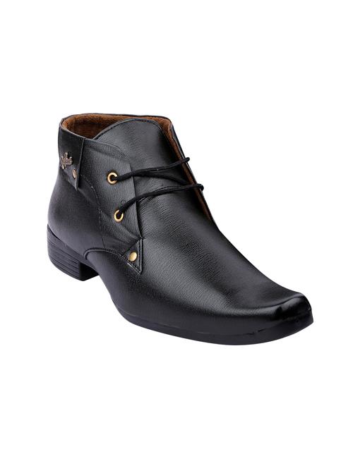 black leatherette lace-up derby - 15046420 - Very Small Image - 1