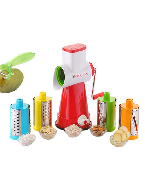 darkpyro's 5 in 1 drum grater shredder slicer for vegetable,fruit,chocolate,dry fruits. - 15046992 - Very Small Image - 1