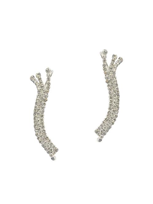 silver metal cuff earrings - 15047494 - Very Small Image - 1