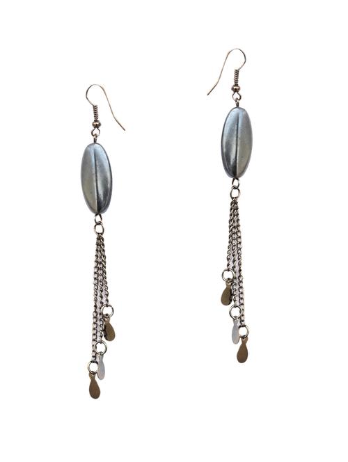 silver metal earring - 15047515 - Very Small Image - 1
