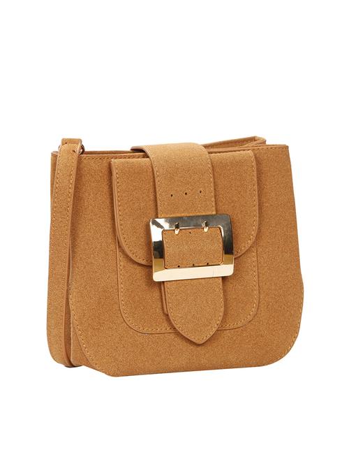 tan leatherette regular sling bag - 15049707 - Very Small Image - 1