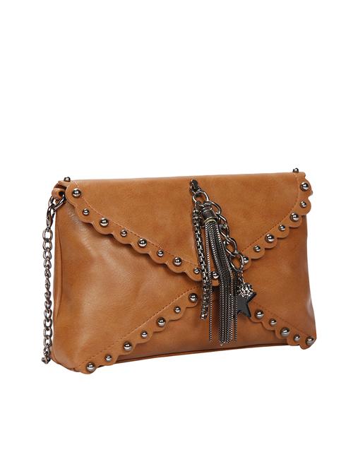 tan leatherette regular sling bag - 15049720 - Very Small Image - 1