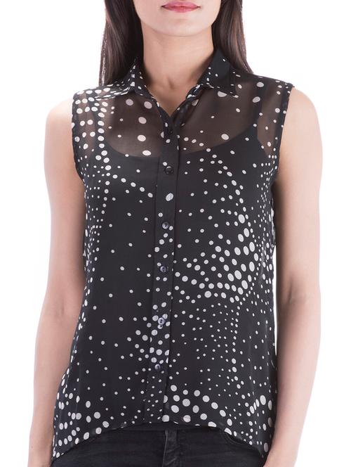high low printed shirt - 15049737 - Very Small Image - 1