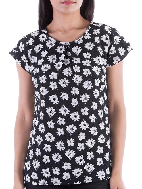 cap sleeved floral top - 15049754 - Very Small Image - 1
