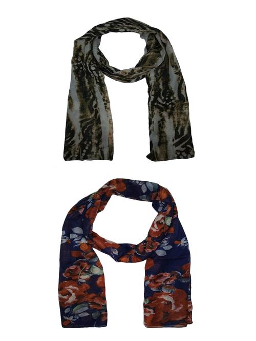 multi colored cotton stole - 15049987 - Very Small Image - 1