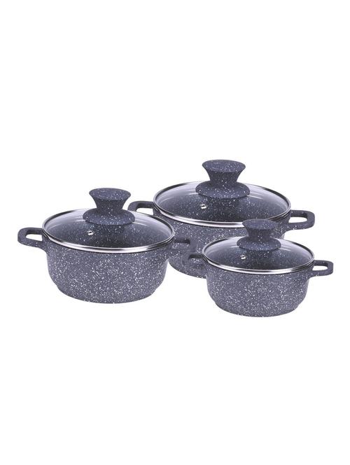 induction base die-cast aluminium casserole set, 6-pieces, grey - 15050863 - Very Small Image - 1