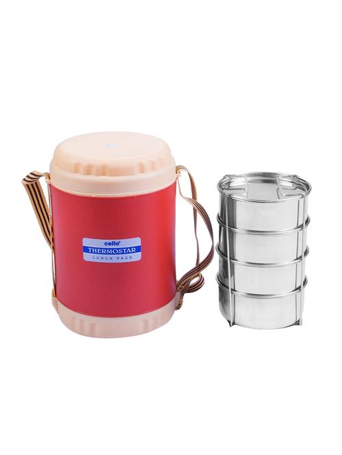 thermostar insulated 4 container lunch carrier, red - 15051143 - Very Small Image - 1