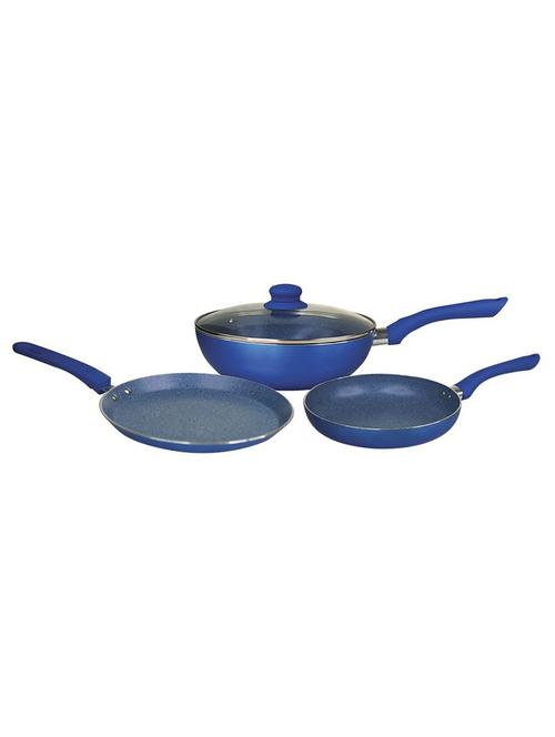induction base cookware set, 4-pieces, blue - 15051147 - Very Small Image - 1