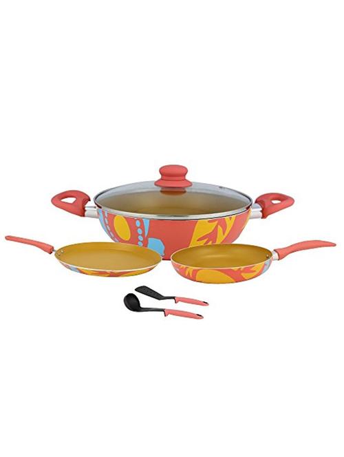 non-stick aluminium cookware set, 4-pieces, multicolour - 15051156 - Very Small Image - 1