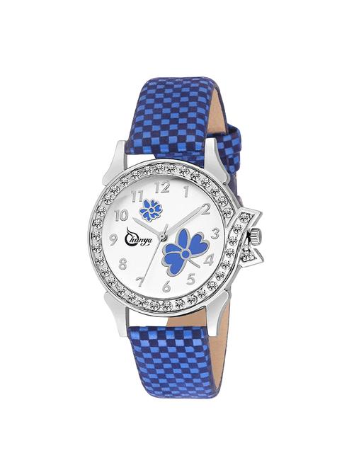 shunya analogue white dail women's & girl's watch (sf-lui-blue) - 15051314 - Very Small Image - 1