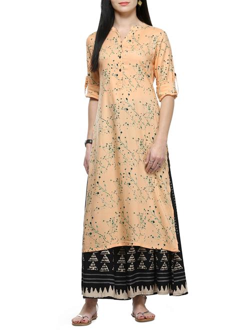 printed kurta with palazzo set - 15051741 - Very Small Image - 1