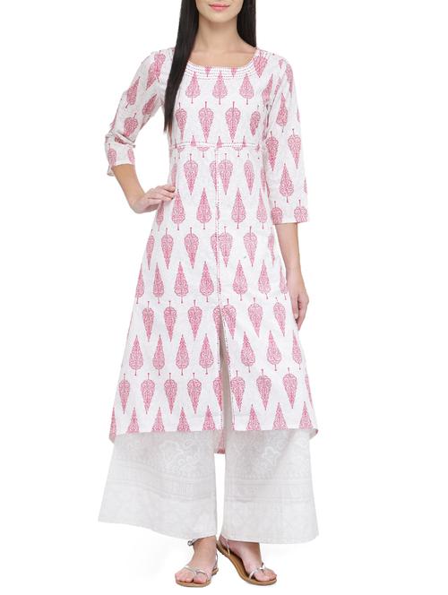 hid-low kurta with palazzo set - 15051792 - Very Small Image - 1