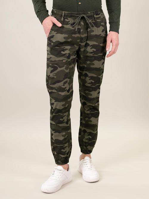 green cotton blend joggers - 15054081 - Very Small Image - 1
