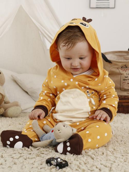 yellow cotton romper - 15054365 - Very Small Image - 1
