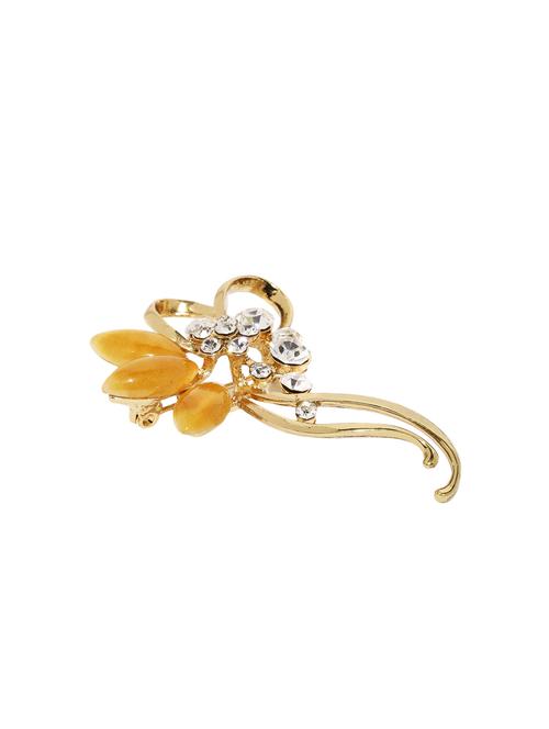 orange gold plated brooch - 15055108 - Very Small Image - 1