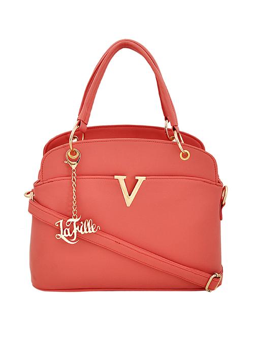 orange leatherette handbag - 15055904 - Very Small Image - 1