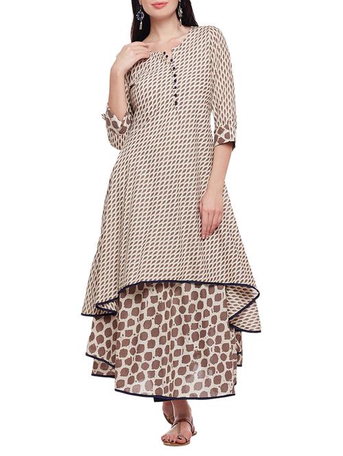 layered printed kurta - 15056060 - Very Small Image - 1