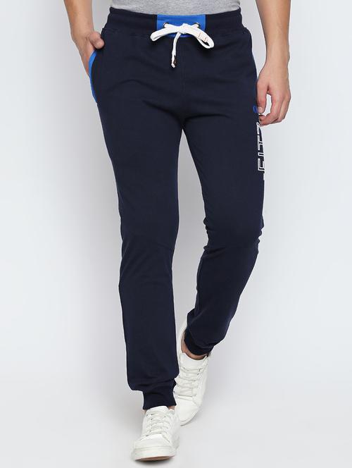 navy blue cotton blend jogger - 15056798 - Very Small Image - 1