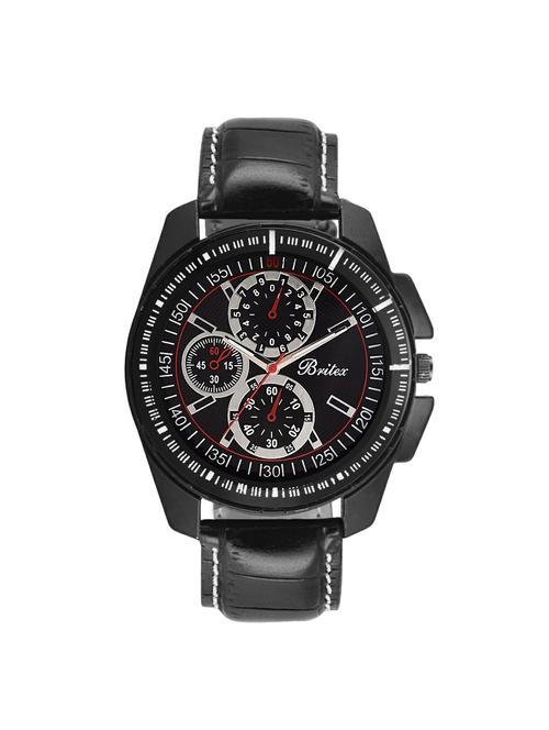 britex round shape black dial analog watch for men/boys - (bt6033) - 15057811 - Very Small Image - 1