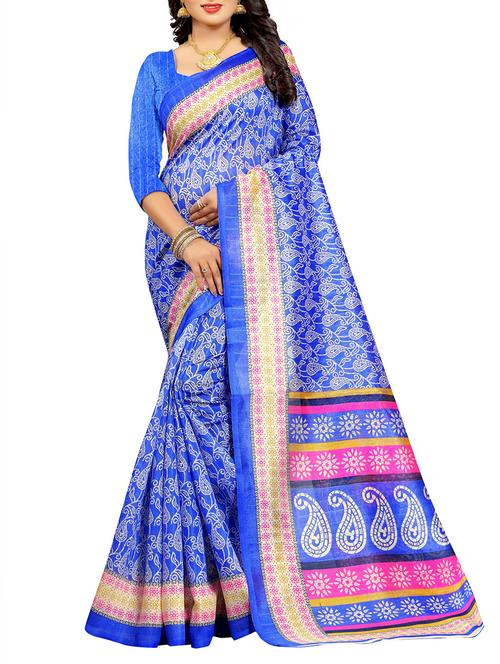 blue art silk bhagalpuri saree - 15057822 - Very Small Image - 1