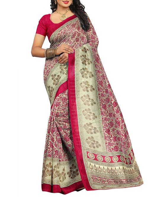 maroon art silk bhagalpuri saree - 15057837 - Very Small Image - 1