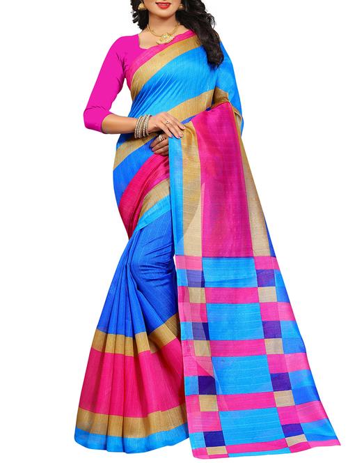 blue art silk bhagalpuri saree - 15057876 - Very Small Image - 1