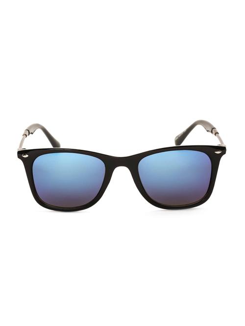 stacle mirrored rectangular wayfarer sunglasses for men and women (st9882|51|blue lens) - 15058043 - Very Small Image - 1