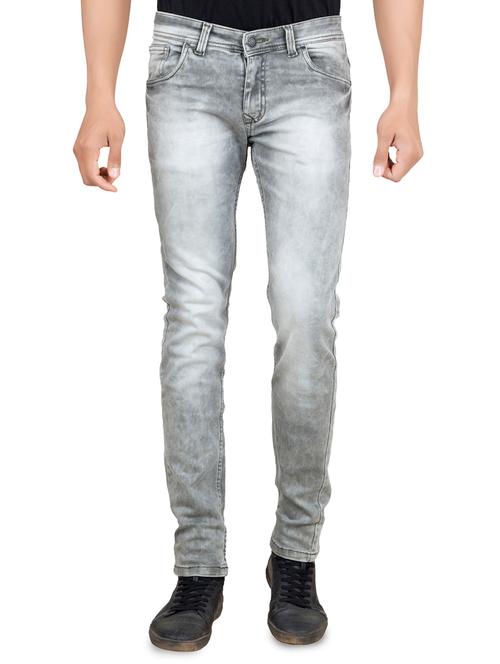 grey cotton washed jeans - 15058209 - Very Small Image - 1