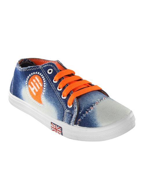 blue denim laceup sneakers - 15058369 - Very Small Image - 1