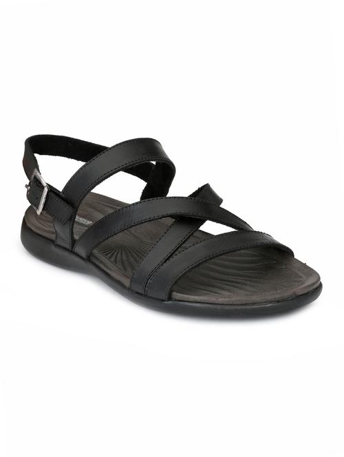 black leather back strap sandals - 15058658 - Very Small Image - 1