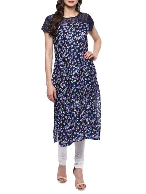 ditsy floral straight kurta - 15058701 - Very Small Image - 1
