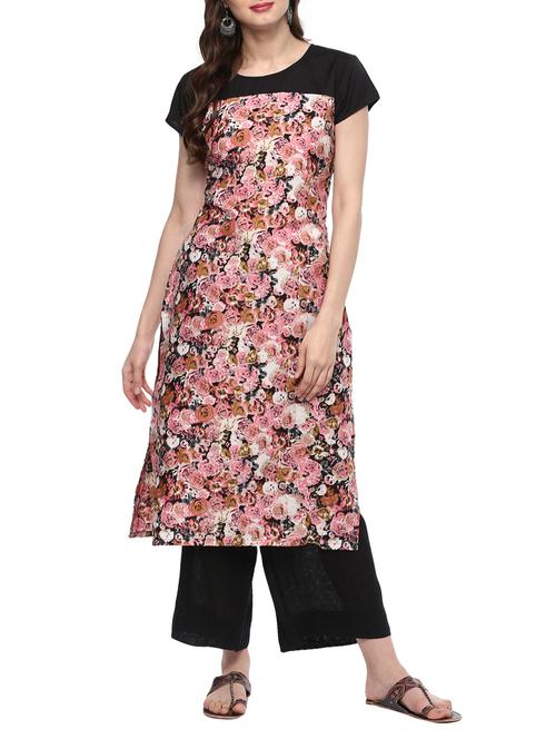 digital print floral straight kurta - 15058702 - Very Small Image - 1