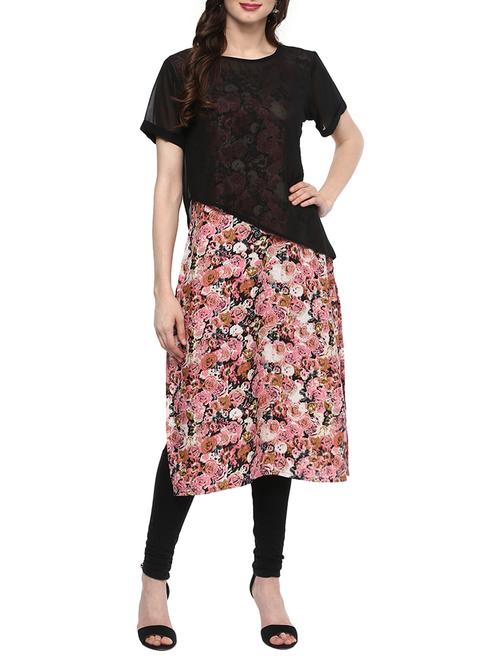 printed layered kurta - 15058704 - Very Small Image - 1