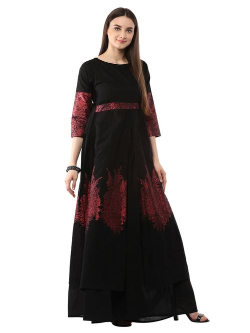 flared sparkle print kurta - 15059560 - Very Small Image - 1