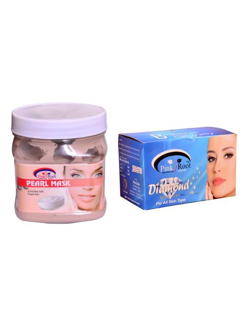 pink root diamond bleach 250gm and pink root pearl mask 500ml - 15059679 - Very Small Image - 1