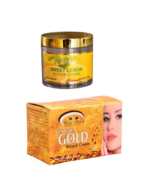 pink root gold bleach 250gm, pink root sweet lemon butter cream 100gm - 15059706 - Very Small Image - 1