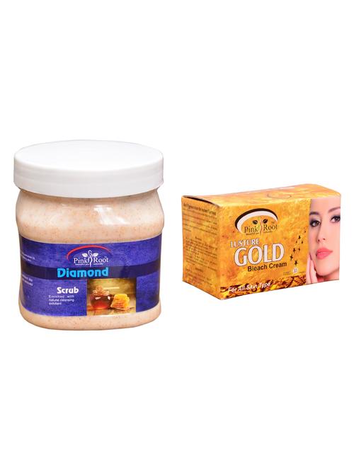 pink root gold bleach 250gm and pink root diamond scrub 500ml - 15059749 - Very Small Image - 1